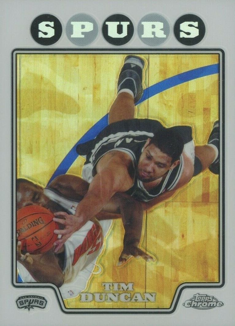 2008 Topps Chrome Tim Duncan #21 Basketball Card