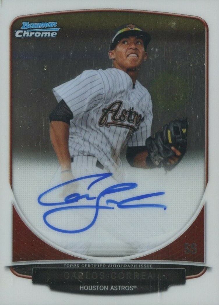 2013 Bowman Prospect Autograph Carlos Correa #BCPCC Baseball Card