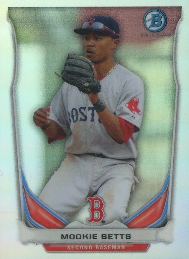 2014 Bowman Chrome Top 5 Mini Refractor Mookie Betts #BRS4 Baseball Card