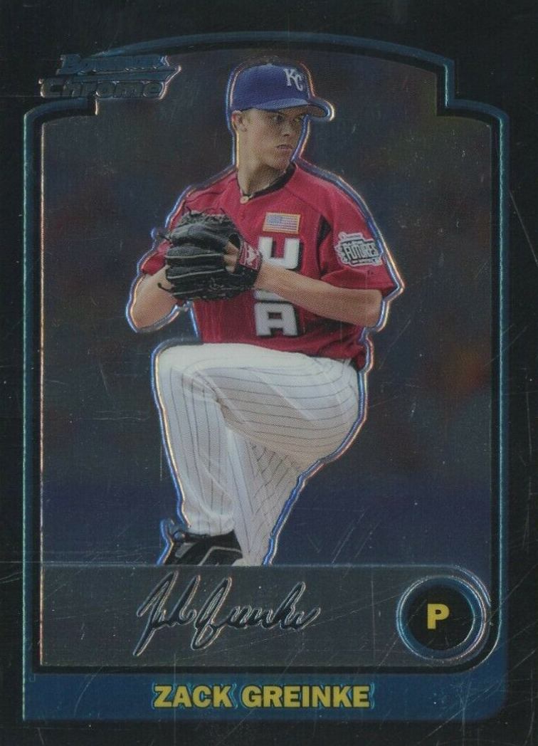 2003 Bowman Chrome Draft Picks Zach Greinke #134 Baseball Card