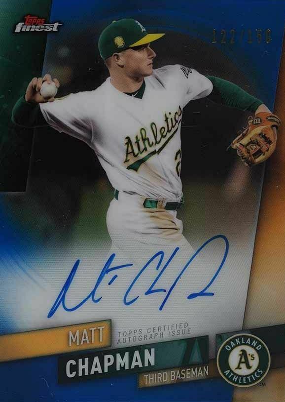 2019 Finest Autographs Matt Chapman #FA-MC Baseball Card