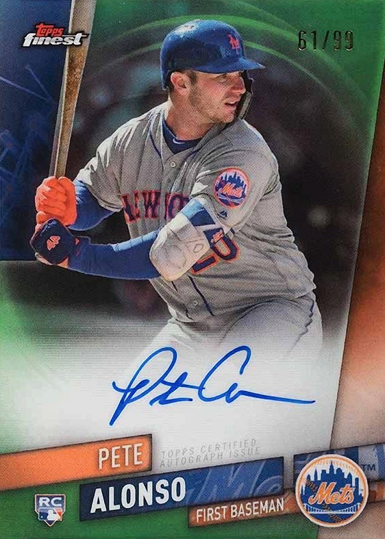 2019 Finest Autographs Pete Alonso #FA-PA Baseball Card