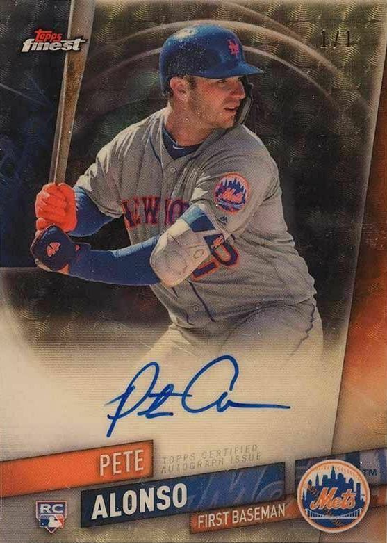 2019 Finest Autographs Pete Alonso #FA-PA Baseball Card