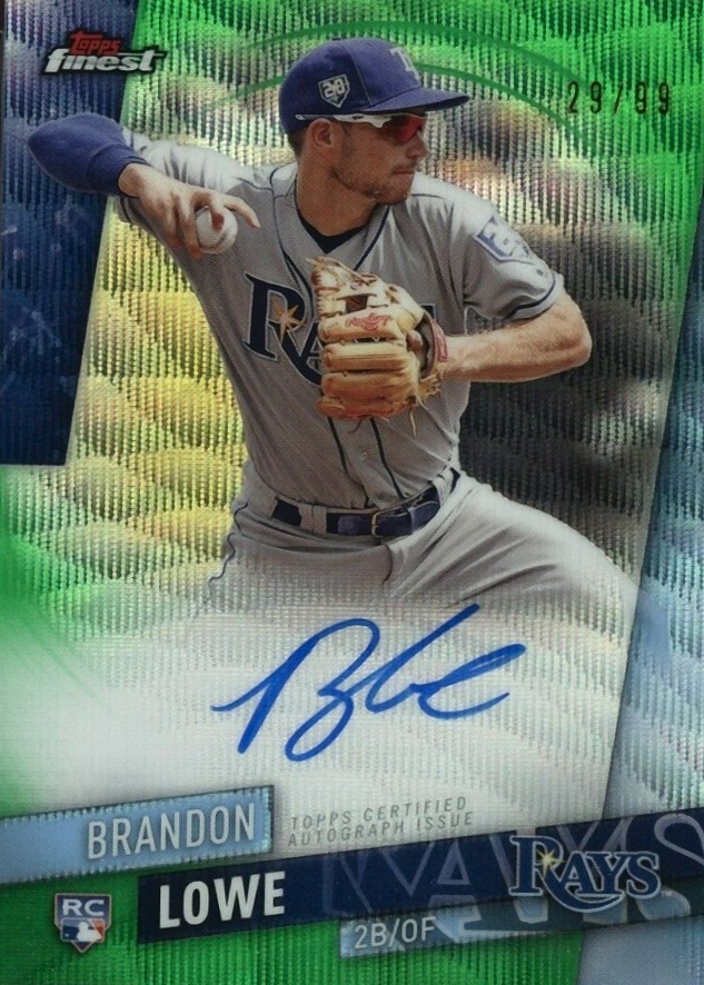 2019 Finest Autographs Brandon Lowe #FA-BL Baseball Card