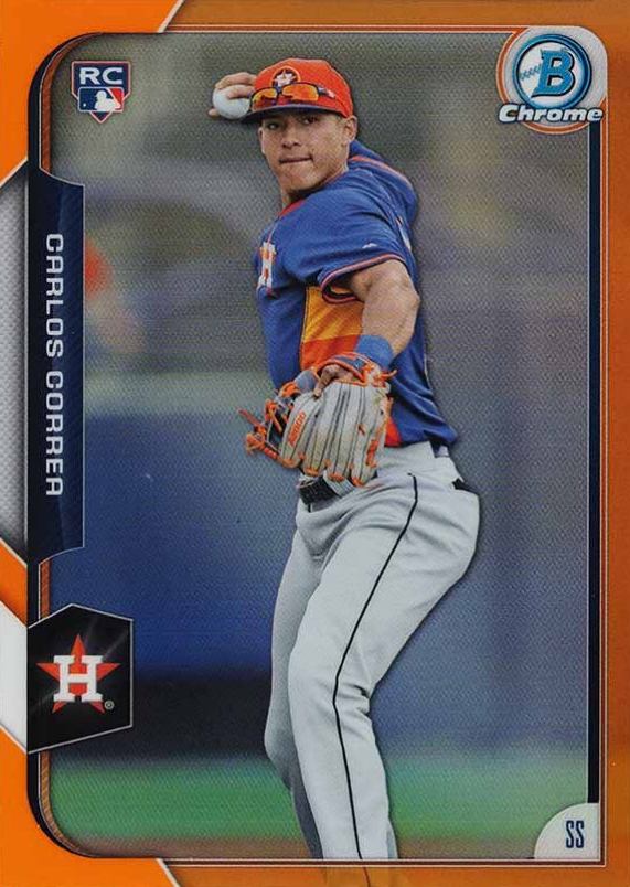 2015 Bowman Chrome Carlos Correa #110 Baseball Card