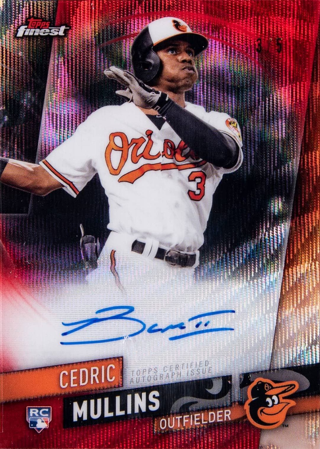 2019 Finest Autographs Cedric Mullins #FA-CM Baseball Card