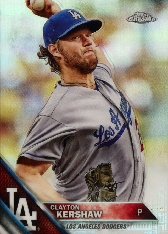 2016 Topps Chrome Clayton Kershaw #145 Baseball Card