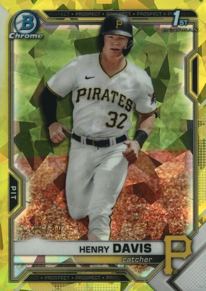 2021 Bowman Draft Chrome Sapphire Edition Henry Davis #BDC48 Baseball Card