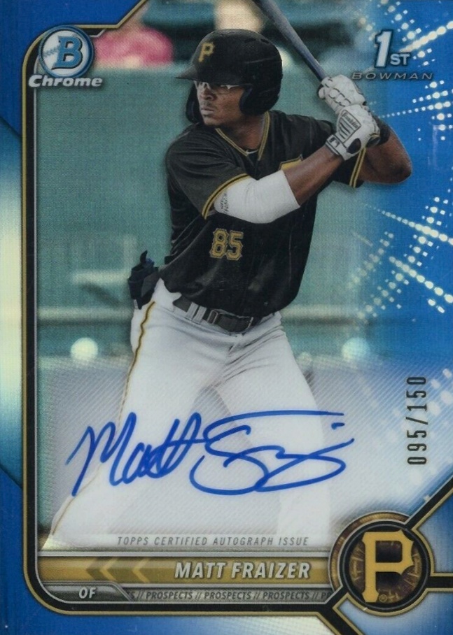 2022 Bowman Chrome Prospect Autographs Matt Fraizer #CPAMF Baseball Card