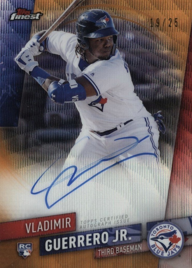 2019 Finest Autographs Vladimir Guerrero Jr. #FA-VGJ Baseball Card