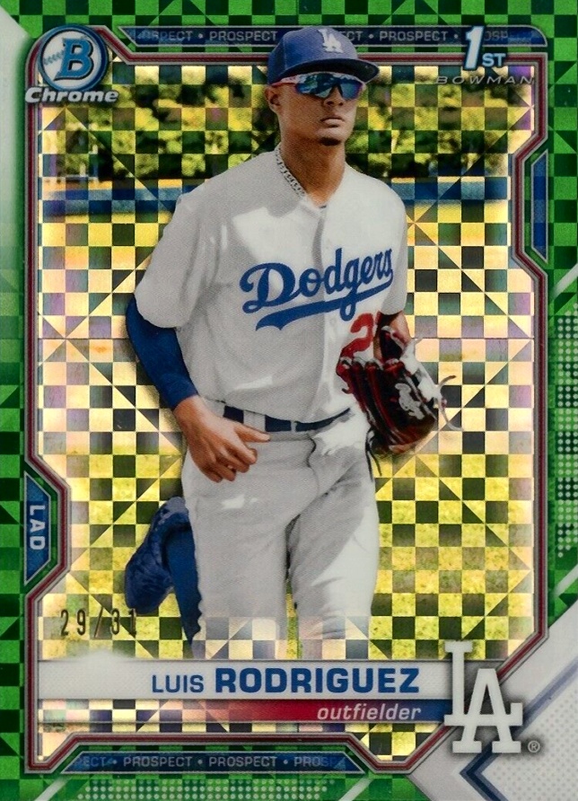 2021 Bowman Chrome X Prospects Luis Rodriguez #BCP196 Baseball Card