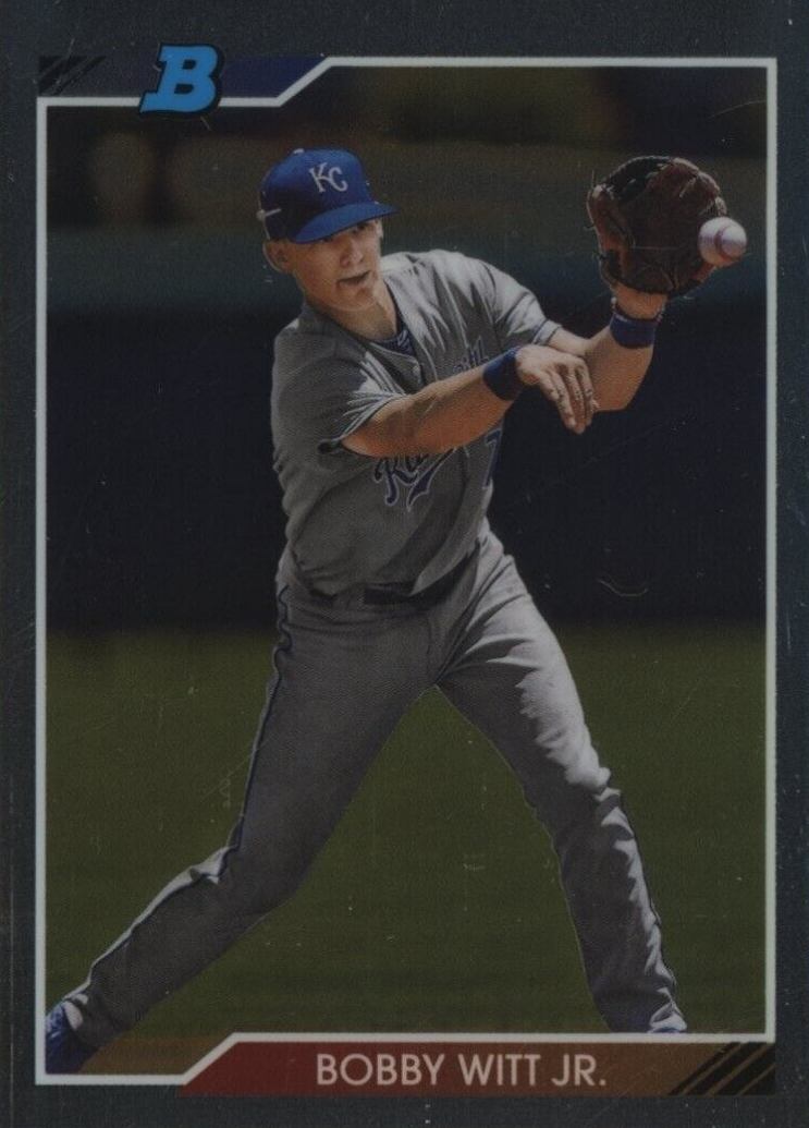 2020 Bowman Heritage Chrome Prospects Bobby Witt Jr. #BW Baseball Card