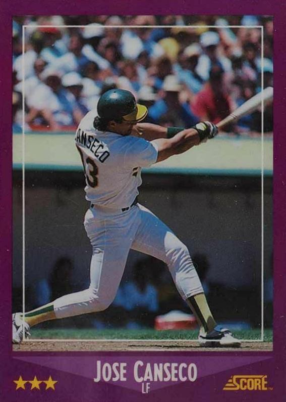 1988 Score Glossy Jose Canseco #45 Baseball Card