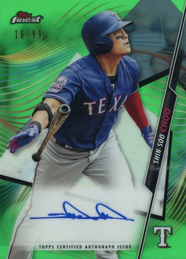 2020 Finest Autographs Shin-Soo Choo #FASSC Baseball Card