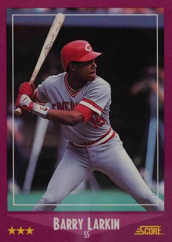 1988 Score Glossy Barry Larkin #72 Baseball Card