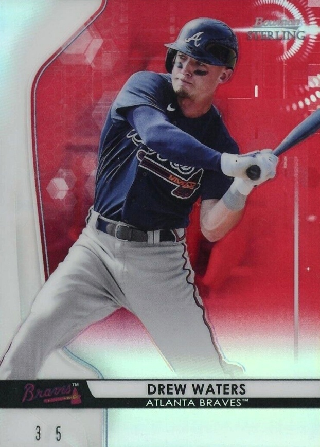 2020 Bowman Sterling Drew Waters #BPR20 Baseball Card