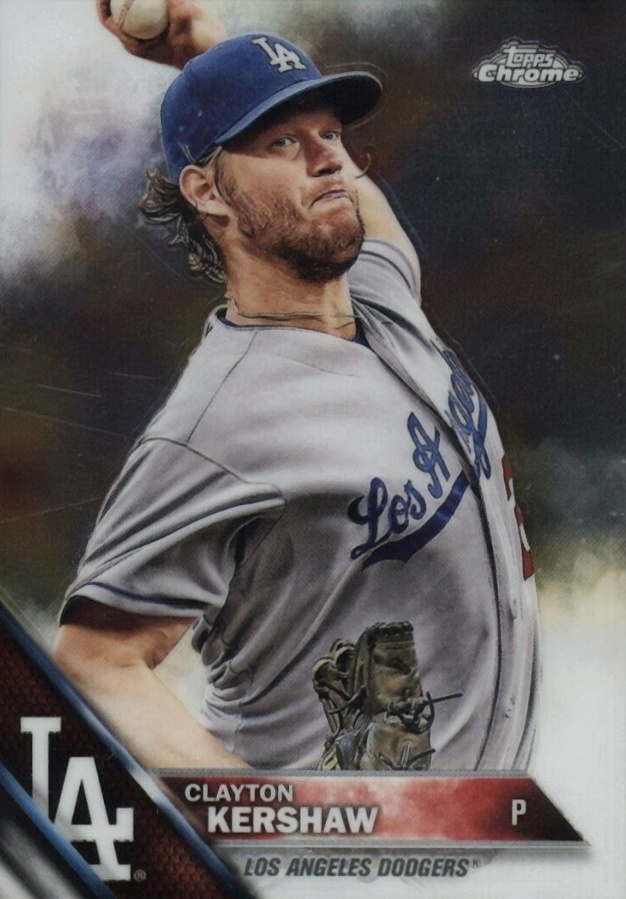 2016 Topps Chrome Clayton Kershaw #145 Baseball Card