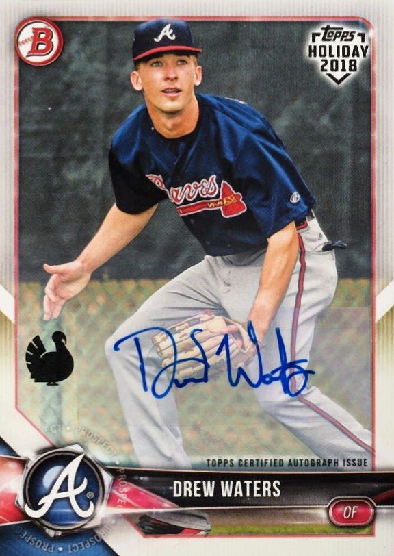 2018 Topps Holiday Bowman  Drew Waters #TH-DW Baseball Card