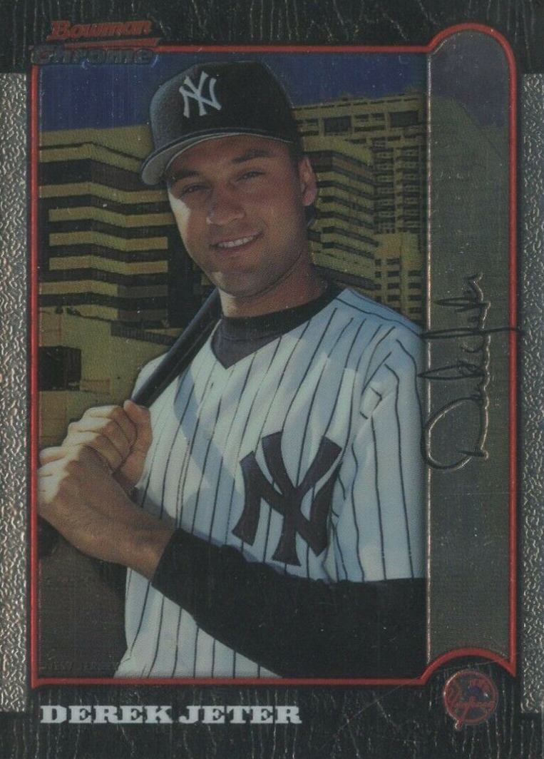 1999 Bowman Chrome International Derek Jeter #290 Baseball Card