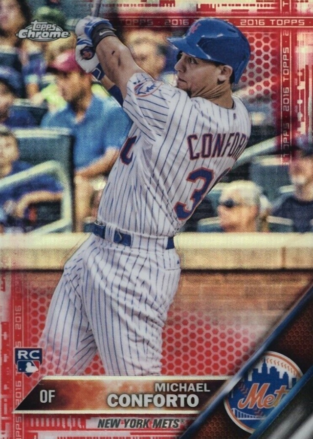 2016 Topps Chrome Michael Conforto #52 Baseball Card