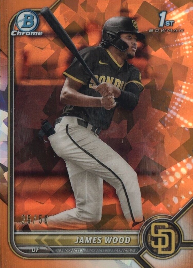 2022 Bowman Sapphire Edition Chrome Prospects James Wood #BCP108 Baseball Card