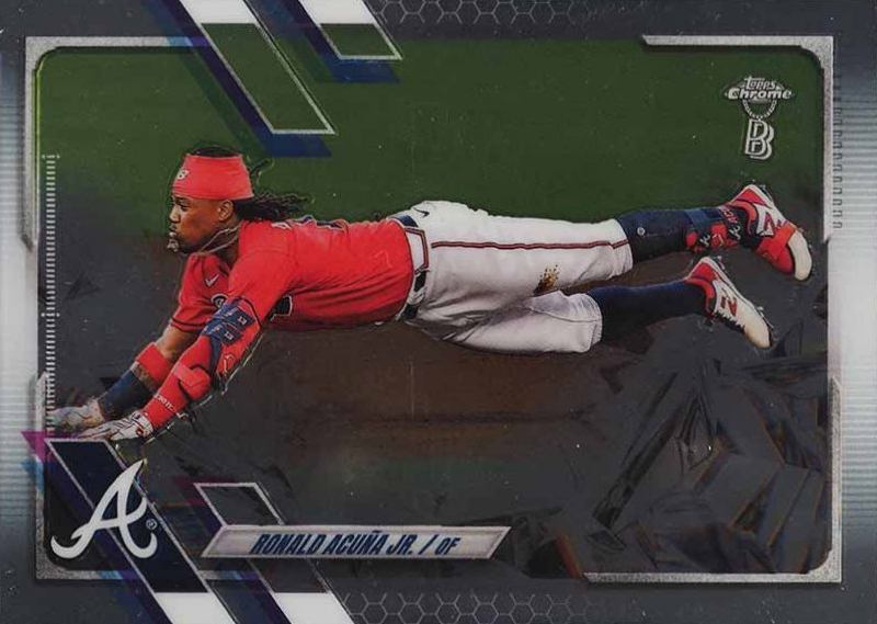 2021 Topps Chrome Ben Baller Ronald Acuna Jr. #50 Baseball Card