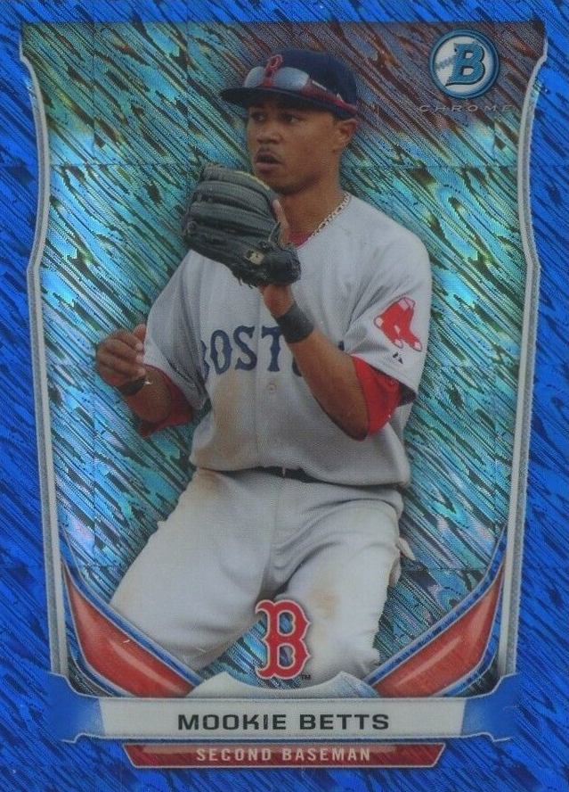 2014 Bowman Chrome Top 5 Mini Refractor Mookie Betts #BRS4 Baseball Card