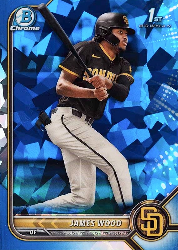 2022 Bowman Sapphire Edition Chrome Prospects James Wood #BCP108 Baseball Card