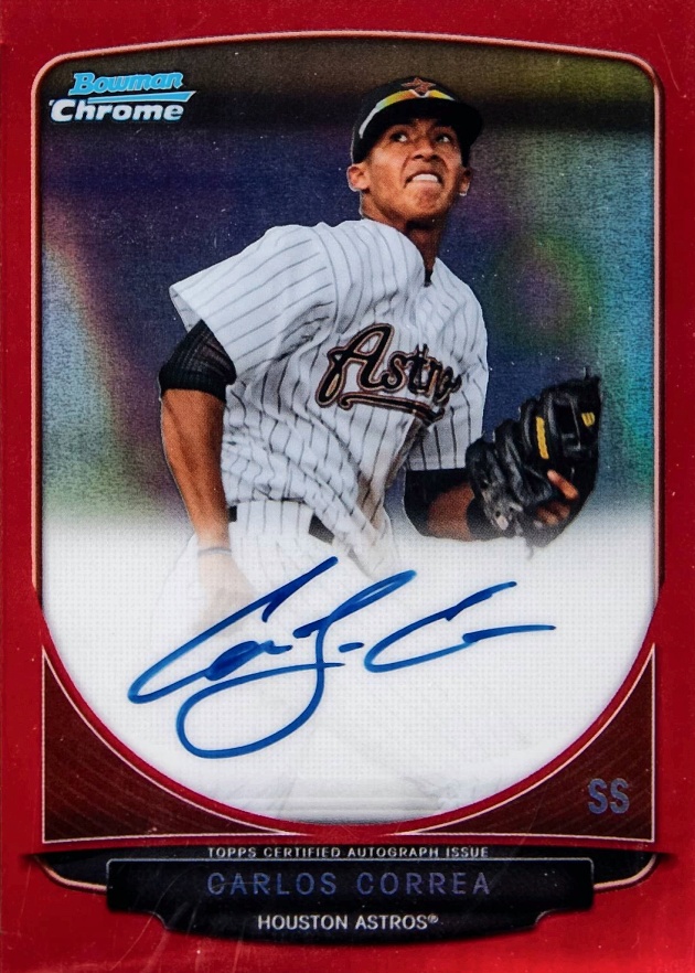 2013 Bowman Prospect Autograph Carlos Correa #BCPCC Baseball Card