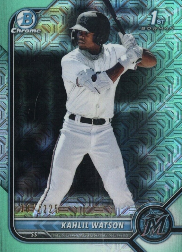 2022 Bowman Mega Box Chrome Kahlil Watson #3 Baseball Card