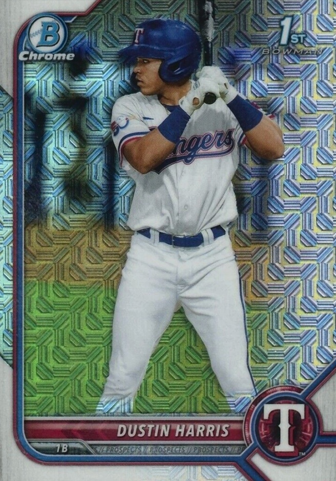 2022 Bowman Mega Box Chrome Dustin Harris #119 Baseball Card