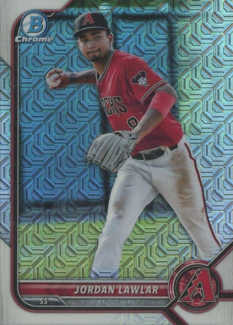 2022 Bowman Mega Box Chrome Jordan Lawlar #141 Baseball Card