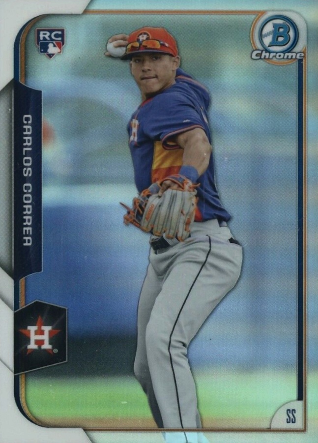 2015 Bowman Chrome Carlos Correa #110 Baseball Card