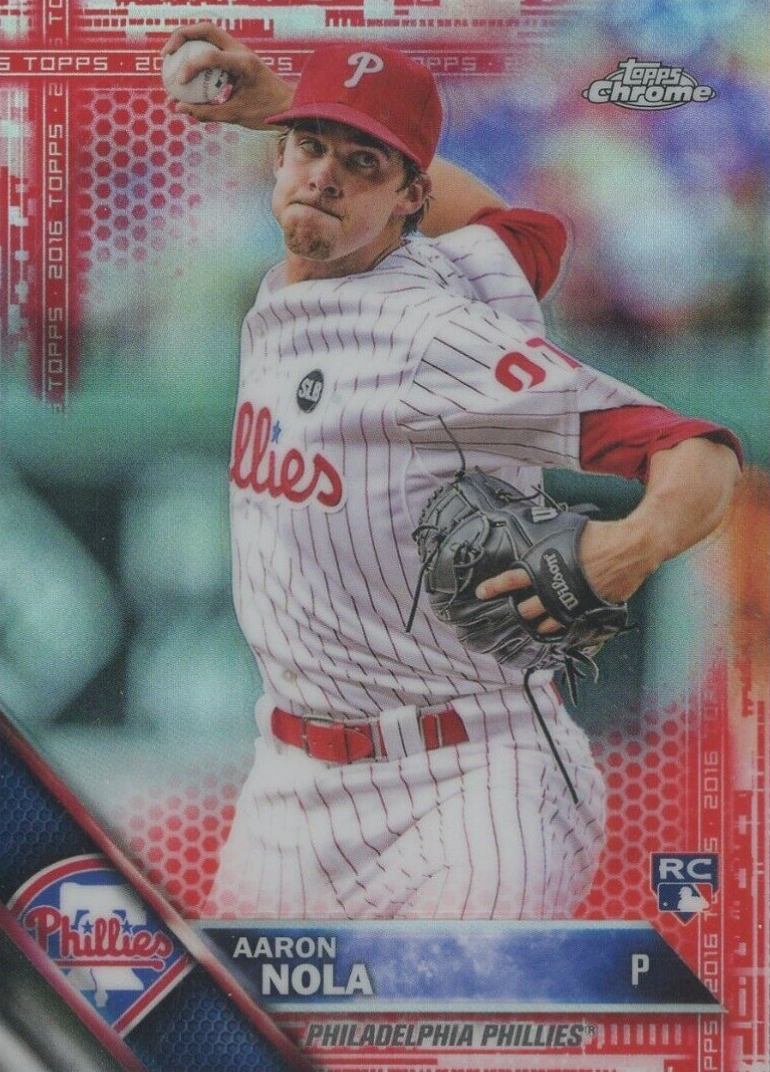 2016 Topps Chrome Aaron Nola #114 Baseball Card