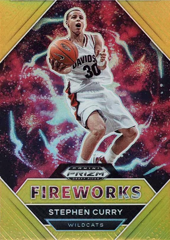 2021 Panini Prizm Draft Picks Fireworks Stephen Curry #20 Basketball Card