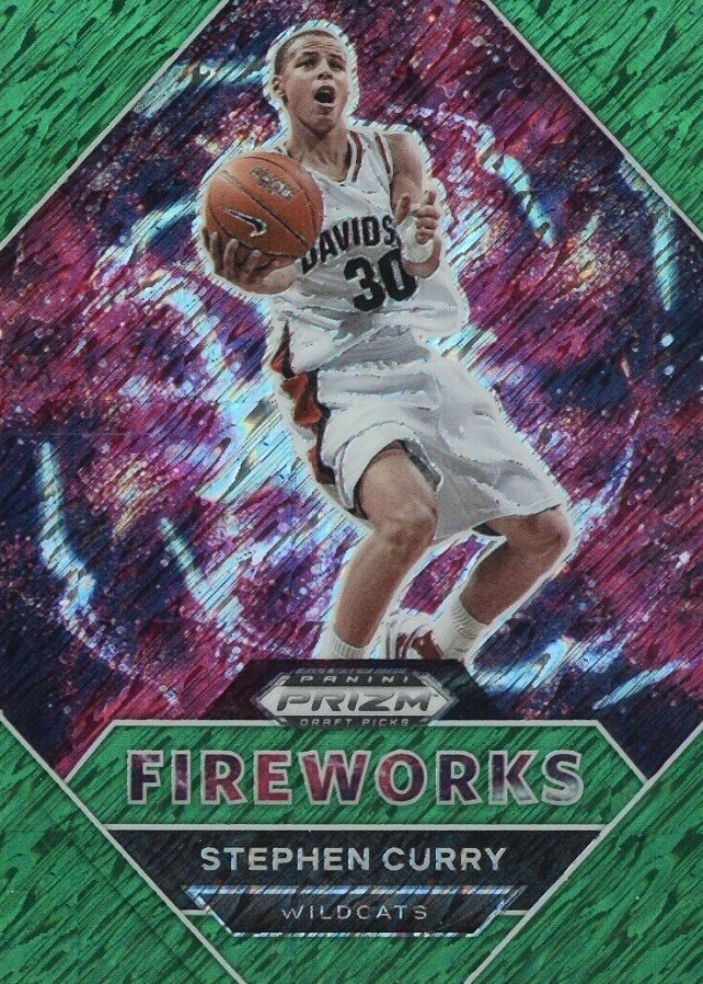 2021 Panini Prizm Draft Picks Fireworks Stephen Curry #20 Basketball Card