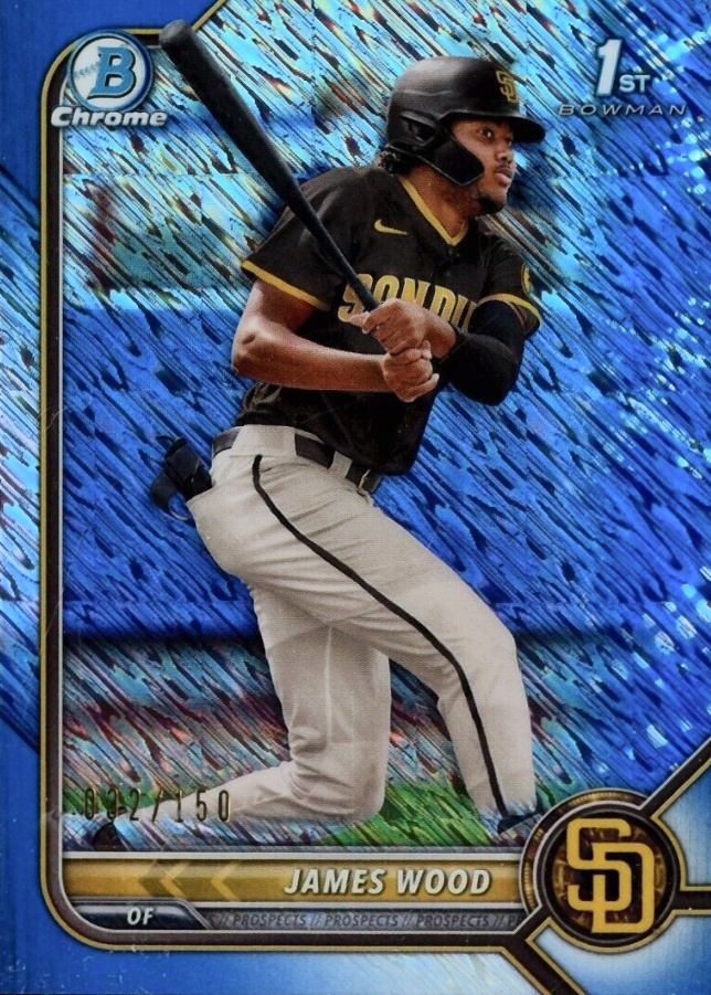 2022 Bowman Chrome Prospects James Wood #BCP108 Baseball Card