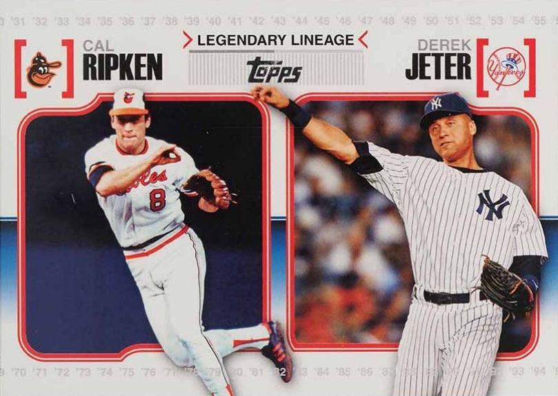 2010 Topps Legendary Lineage Cal Ripken Jr./Derek Jeter #LL17 Baseball Card