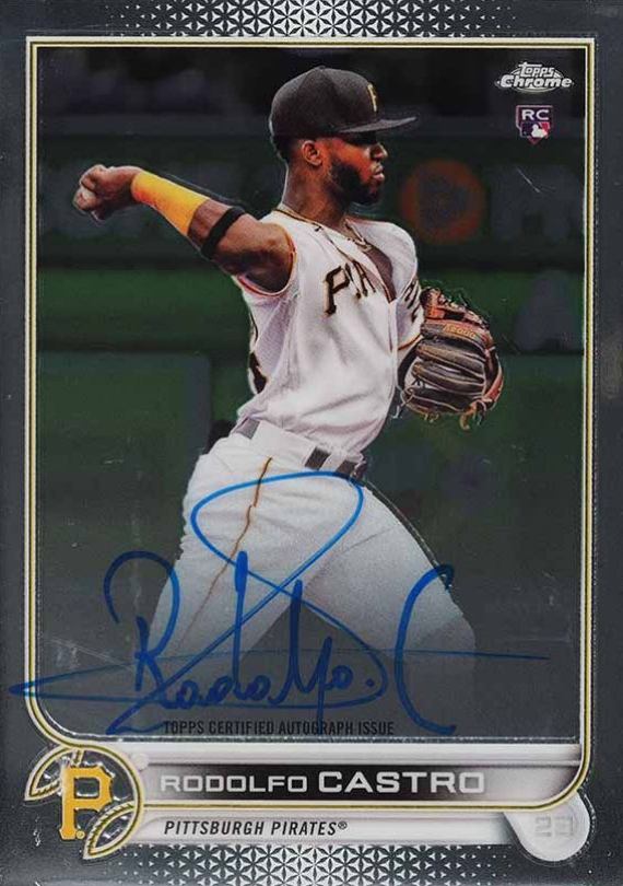 2022 Topps Chrome Rookie Autographs Rodolfo Castro #RARC Baseball Card