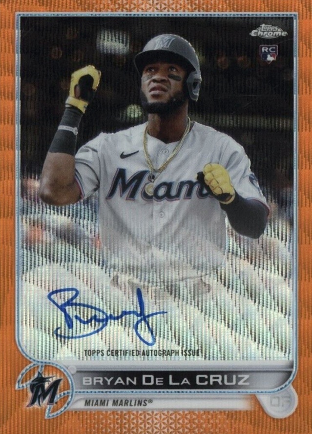 2022 Topps Chrome Rookie Autographs Bryan de La Cruz #RABD Baseball Card