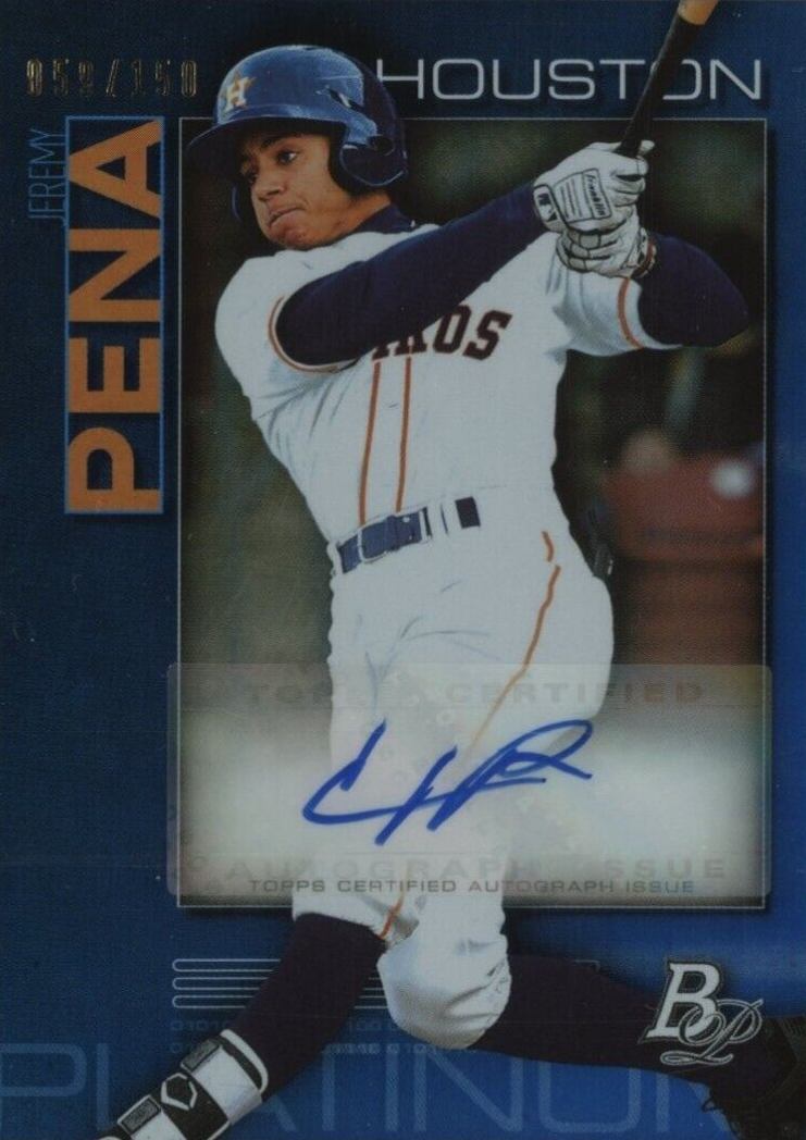 2020 Bowman Platinum Top Prospects Jeremy Pena #TOP52 Baseball Card