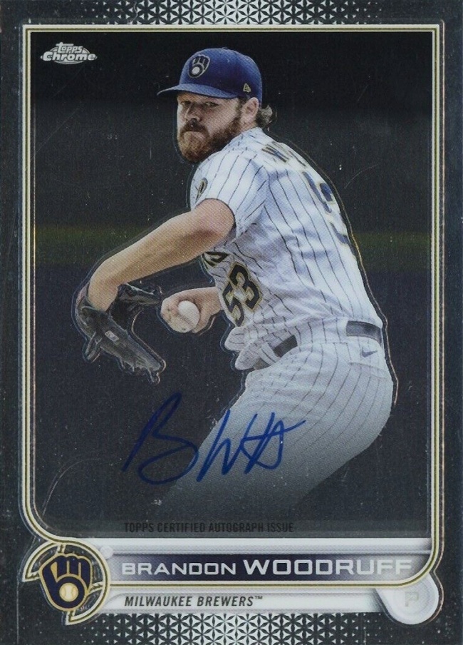 2022 Topps Chrome Veteran Autographs Brandon Woodruff #CVABW Baseball Card