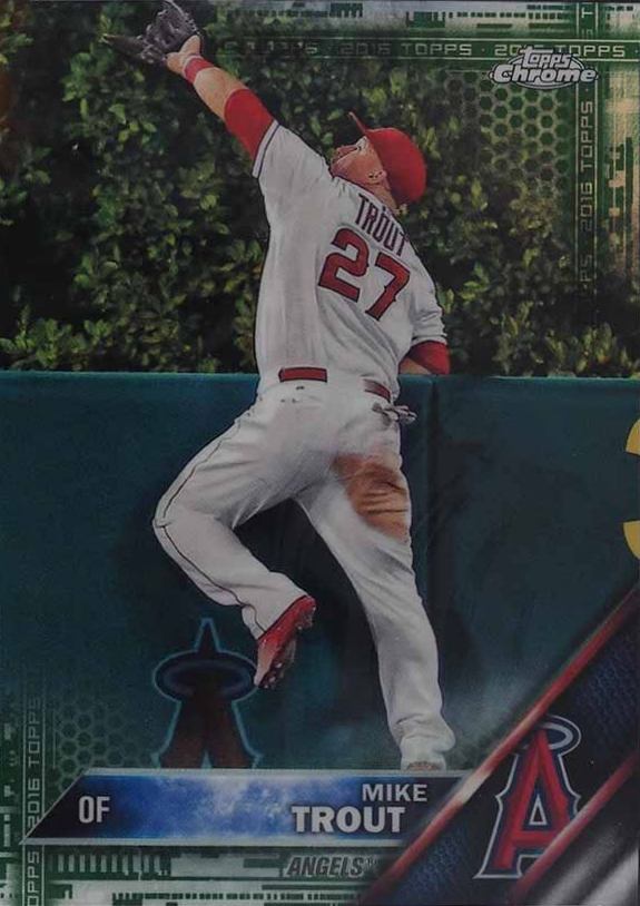 2016 Topps Chrome Mike Trout #1 Baseball Card