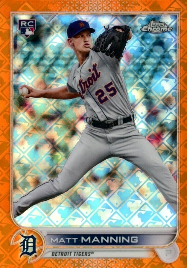 2022 Topps Chrome Logofractor Edition Matt Manning #34 Baseball Card