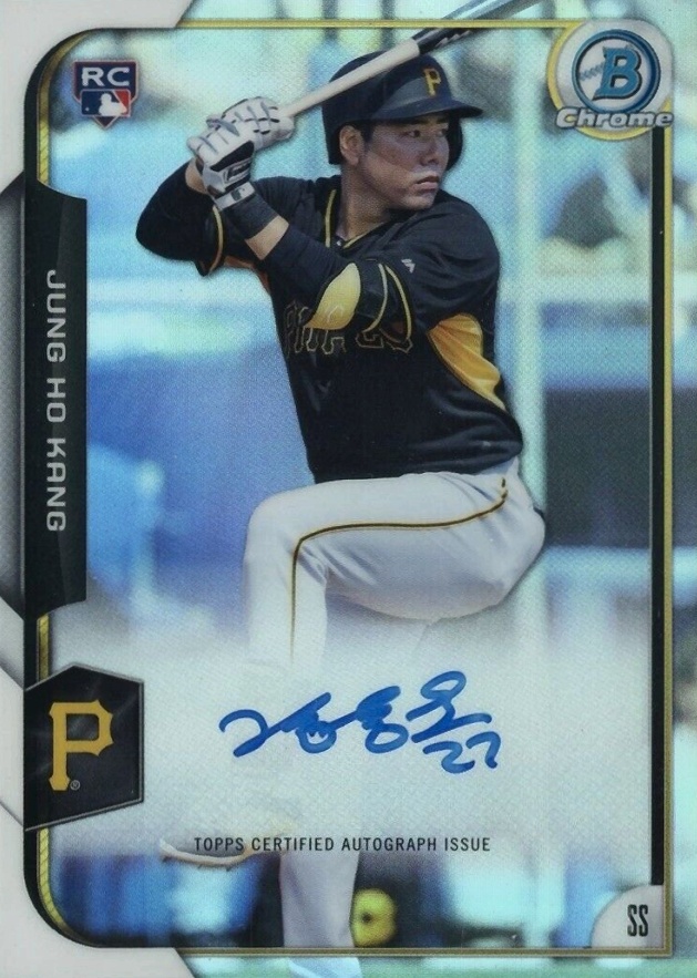 2015  Bowman Chrome Autograph Rookies Jung Ho Kang #JHK Baseball Card