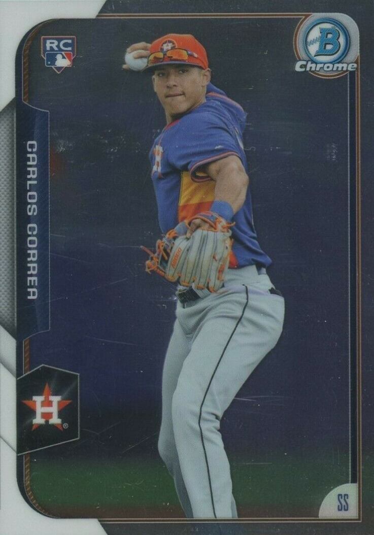 2015 Bowman Chrome Carlos Correa #110 Baseball Card