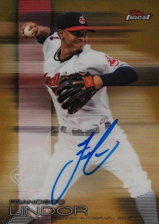 2016 Finest Autographs Francisco Lindor #FA-FL Baseball Card