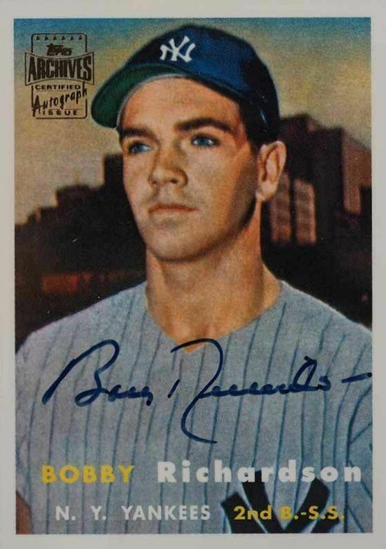 2001 Topps Archives Autographs Bobby Richardson #55 Baseball Card