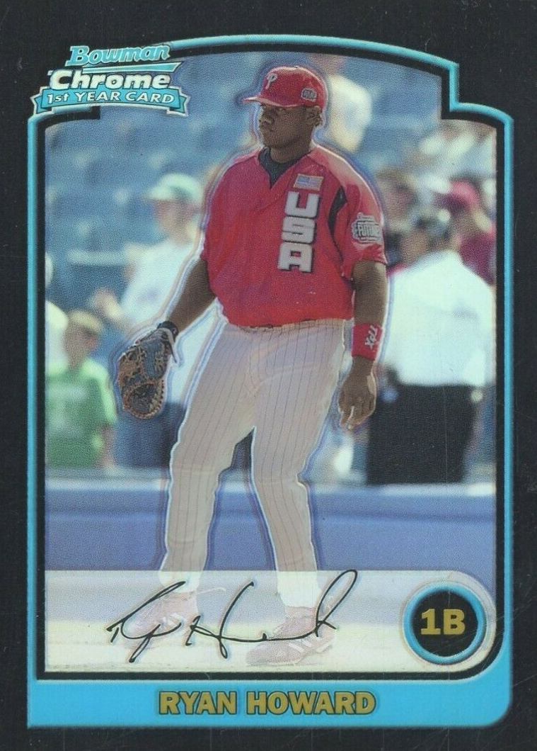 2003 Bowman Chrome Draft Picks Ryan Howard #138 Baseball Card