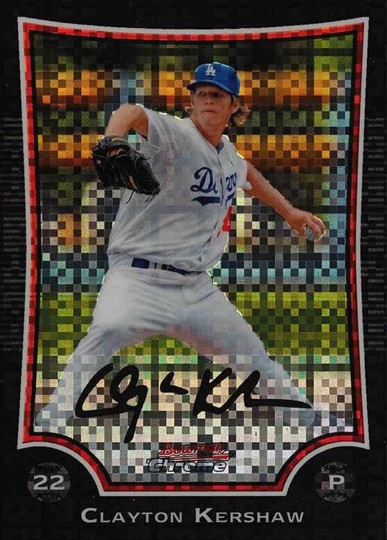 2009 Bowman Chrome Clayton Kershaw #72 Baseball Card